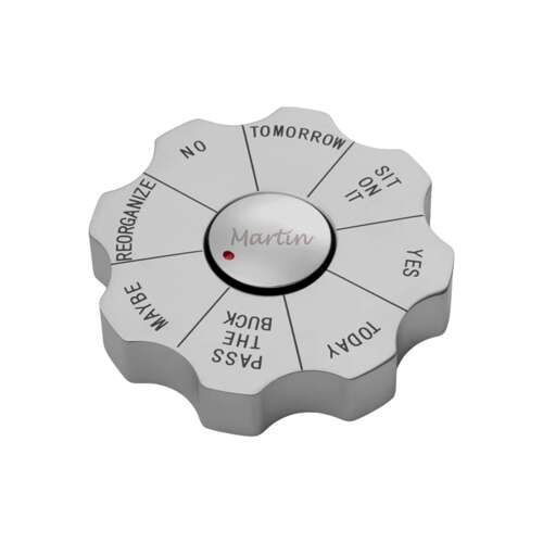 Personalised Desktop Rotating Decision Maker Spinner Paperweight