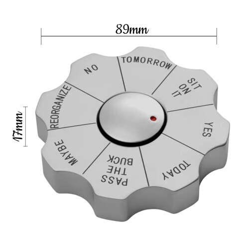 Personalised Desktop Rotating Decision Maker Spinner Paperweight