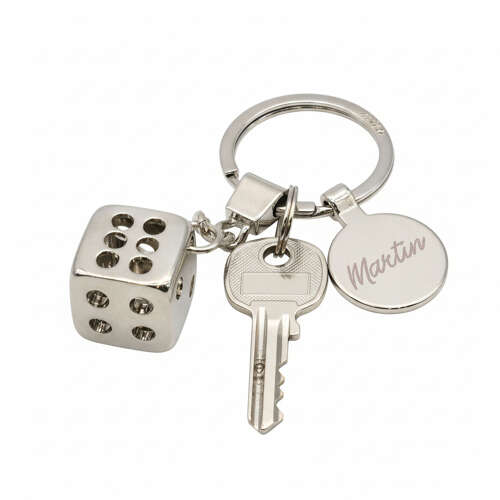 Personalised Lucky Dice Keyring