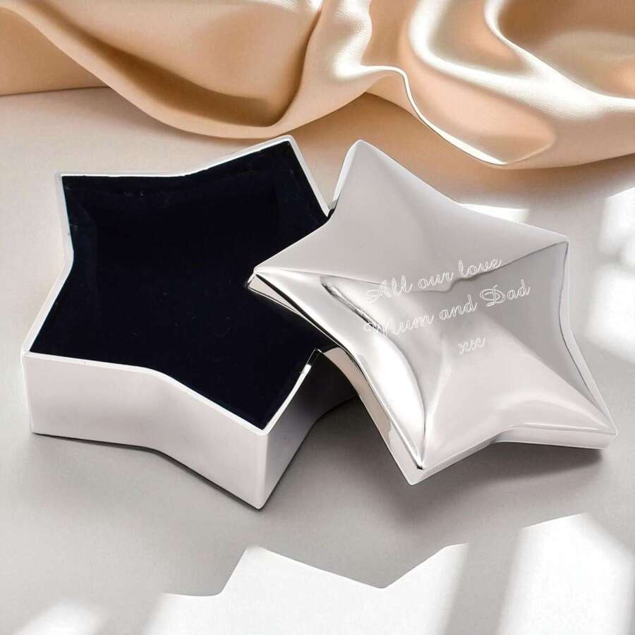 Personalised with Own Wording Star Trinket Box