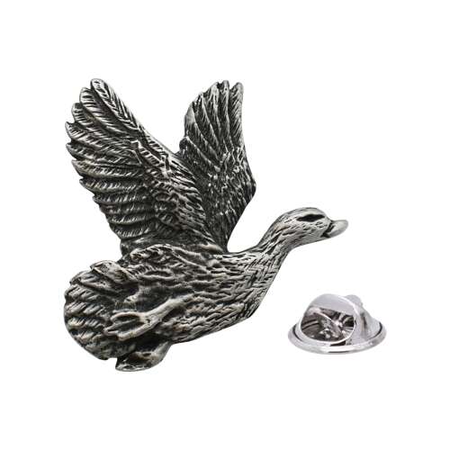 English Handmade Pewter Teal Bird Lapel Pin Badge In a Gift Box