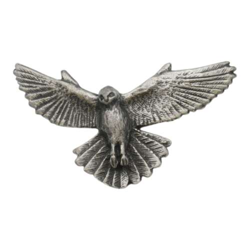 English Pewter Kestrel Brooch in a Gift Box