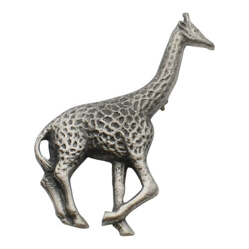English Pewter Giraffe Brooch in a Gift Box