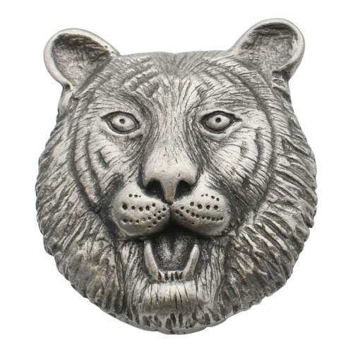 English Pewter Tiger Brooch in a Gift Box
