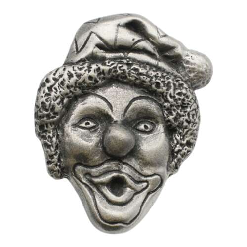 English Pewter Clown Brooch in a Gift Box
