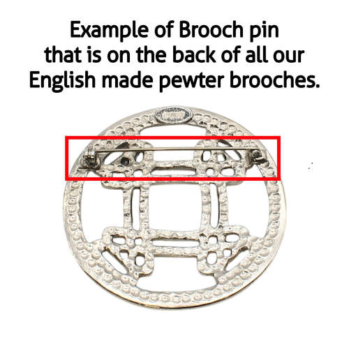 English Pewter Clown Brooch in a Gift Box