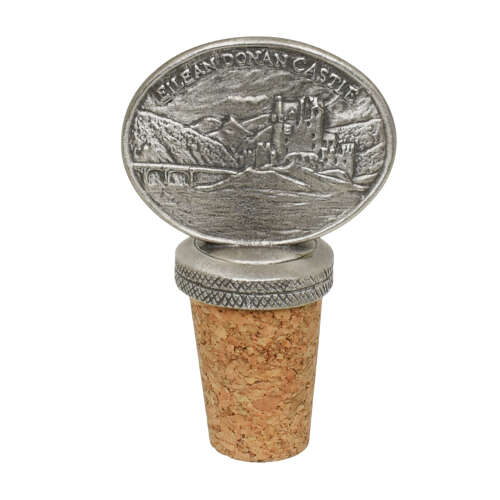 English Made Pewter Eilean Donan Wine Bottle Stopper
