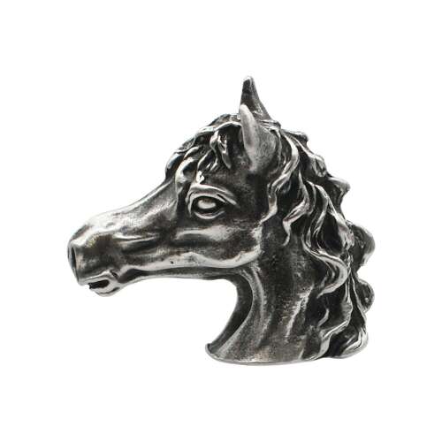 English Made Pewter Traditional Horse Head Figurine Ornament