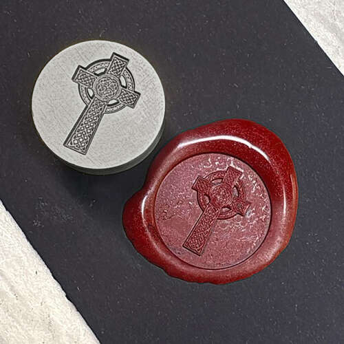English Made Pewter Templar Cross Wax Seal With Wooden Handle & Wax Sticks Boxed S